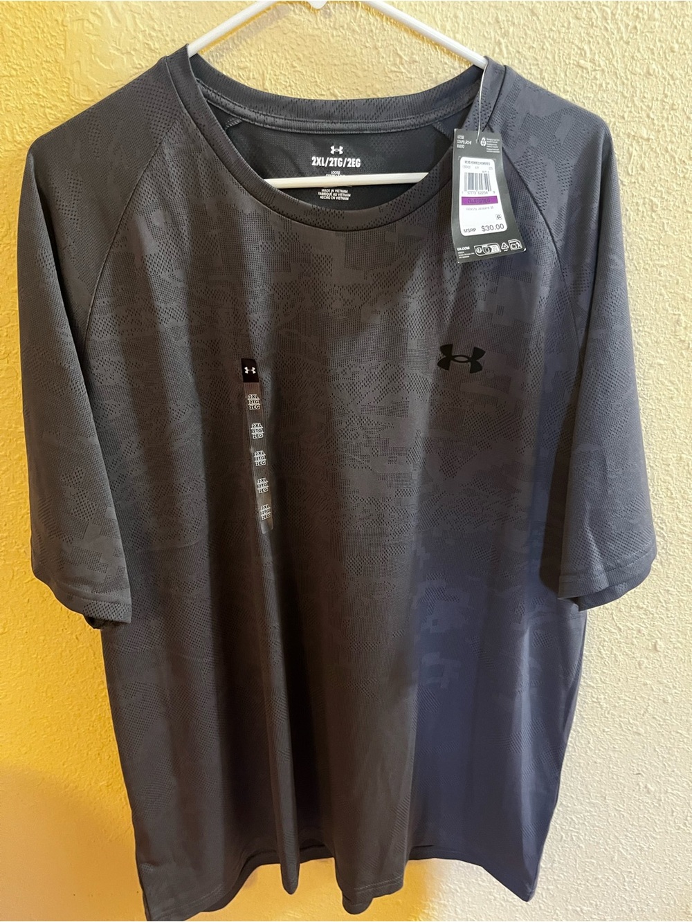 UNDER ARMOUR Velocity Jacquard Men's Short SleeveT SHIRT SIZE 2XL - 1390430-025